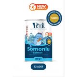 Petipure Somonlu Yaş Konserve Yetişkin Kedi Maması, Jöle İçinde Parça Etli, 400 Gr X 12 Adet