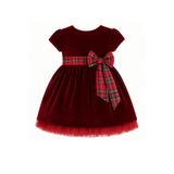 Petit Coral Velvet Merry Elbise