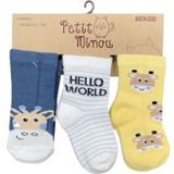 Petit Minou 3'lü Hello World Bebek Çorabı 2153