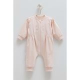Petıte Baby Fermuarlı Tulum - Caramell - TK2004 - Pembe - 6 - 9 Ay - TK2004-PEMBE-6 - 9 Ay Pembe