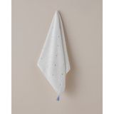 Petite Dot Pamuk Püsküllü Yüz Havlusu 50X80 cm Yeşil-Mavi - Yeşil - Mavi - 50 x 80 cm
