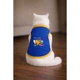 Petite Pati Mavi Garf4 Cat Baskili Kedi Tshirt Kedi Kiyafeti (%100 Pamuk Penye)