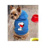 petite pati Mavi heart Baskili Köpek Kıyafeti Sweatshirt