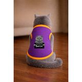 Petite Pati Mor Wanted Scottish Baskili Kedi Tshirt Kedi Kiyafeti (%100 Pamuk Penye) - XS