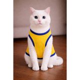 Petite Pati Sarı Hellok 6 Cat Baskili Kedi Tshirt Kedi Kiyafeti (%100 Pamuk Penye) - XS