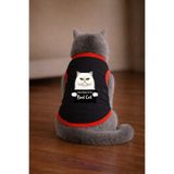petite pati Siyah Wanted iran Baskili Kedi Tshirt Beden M kedi kiyafeti (%100 pamuk penye)
