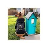 petite pati Siyah Wanted Pug Baskılı Köpek Sweatshirt | Kapşonlu, Polarli Kumaş, Kışlık Köpek Kıyafeti