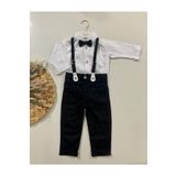 Petite Ponpon Baby Erkek Çocuk Çıtçıtlı Gömlek Pantolon Papyon Takım Çocuk Bayramlık