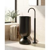 Petite Siyah Paslanmaz Monoblok Lavabo