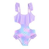 Petityu Kız Çocuk Mermaid Denizkızı Fırfırlı Mayokini Kız Çocuk Mayo 3-5 Yaş