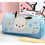 Petityu Pochacco Şirin Çift Fermuarlı Büyük Kapasiteli Kalem Kutu - Mavi - Standart - Kalem Kutusu