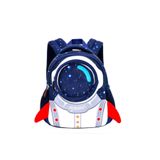 Petityu Uzaysever - Astronot Minik Su Geçirmez Anaokulu Sırt Çantası- Lacivert Kırmızı lacivert kirmizi