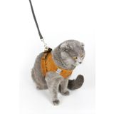 Petköy Kedi Gezdirme Tasması - Kedi Tasması Göğüs Tasma Seti Yumuşak Süet Kumaş Taba Renk