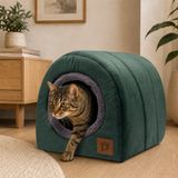 Petlebi 45x33x33 cm Gri Kapalı Kedi ve Küçük Irk Köpek Yatağı