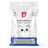 Petlebi Aktif Karbonlu Parfümsüz İnce Taneli Topaklanan 10 lt Bentonit Kedi Kumu