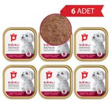 Petlebi Sığırlı Küçük Irklar İçin Ezme 6x100 gr Köpek Konservesi