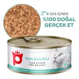 Petlebi Sos İçinde Fileto Taze Ton Balıklı 70 gr Kedi Konservesi