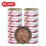 Petlebi Sos İçinde Fileto Taze Ton Balıklı ve Karidesli 12x70 gr Kedi Konservesi