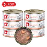 Petlebi Sos İçinde Fileto Taze Ton Balıklı ve Somonlu 6x70 gr Kedi Konservesi