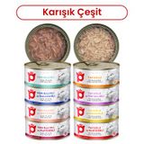 Petlebi Sos İçinde Taze Balıklı ve Tavuk Etli Karışık Çeşitli 8x70 gr Kedi Konservesi