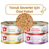 Petlebi Sos İçinde Tiftiklenmiş Etli Özel Tavuk Serisi Karışık Çeşitli 4x70 gr Kedi Konservesi