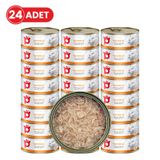 Petlebi Sos İçinde Tiftiklenmiş Taze Tavuk Etli 24x70 gr Kedi Konservesi