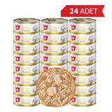 Petlebi Sos İçinde Tiftiklenmiş Taze Tavuk Etli ve Somonlu 24x70 gr Kedi Konservesi