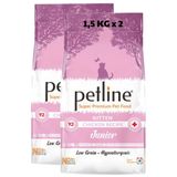 Petline Junior Kitten Düşük Tahıllı Tavuklu Omega 3&6 Katkısı 2x1.5 kg Yavru Kuru Kedi Maması