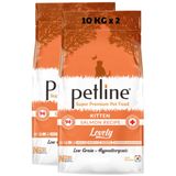 Petline Lovely Kitten Düşük Tahıllı Somonlu 2x10 kg Yavru Kuru Kedi Maması