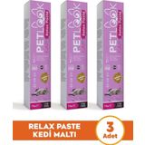 Petlook Sakinleştirici, Stres Azaltıcı ve Rahatlatıcı Relax Kedi Maltı Be calming, Kedi Vitamini, 3'lü Set