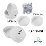 Petmagic Akrilik Pleksi Evcil Hayvan Beyaz Seramik Kaseli Kedi ve SM Köpek Mama Su Kabı-Siyah