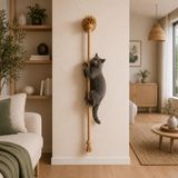Petody Corda Duvara Monte Kedi Tırmanma Halatı, Doğal Halat, 22 mm Çap ve 1.5m uzunluk