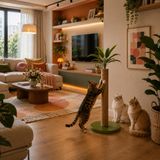 Petody Lime Kedi Tırmalama Direği, Doğal Jüt Halat, 75 cm