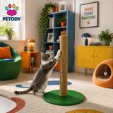Petody Meadow – Doğal Ahşap 60 cm Kedi Tırmalama Direği (Jüt İp)