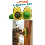 Petolojim Catnipli Yenilebilir Kedi Nanesi Otu Oyun Topu Oyuncağı Top Oyuncak Kedi Yalama Topu Avokado