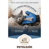 Petolojim Kedi Köpek Statik Tüy Toplama Masaj Etkili Tarama Eldiveni Tüy Toplayıcı