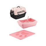 Petozi Açık Kedi tuvaleti + Paspas + Taşıma Çantası 3'lü Set