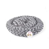 Petpretty 55x55 cm Gri Kedi ve Köpek Peluş Simit Yatak
