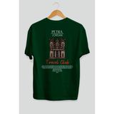 Petra Jordan Arka Baskılı Oversize T-Shirt Erkek Kadın Pamuk Bisiklet Yaka Tişort - Yeşil - XL