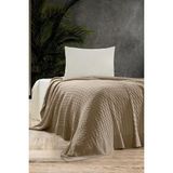 Petra Triko Yatak Örtüsü Tek Kişilik 180 x 230 cm - Koyu Kahverengi - 180 x 230 cm