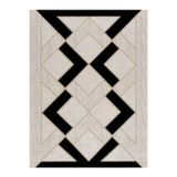 Petrahomeliving Elizza Collection Krem Siyah Modern Salon Ve Oturma Odasi Halisi
