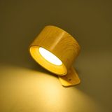 Petrix 9x6x11 cm Kahverengi Şarjlı Taşınabilir Led Duvar Aplik