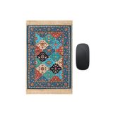 Petrol Mavi Dekoratif Küçük Halı Mousepad