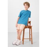 Petrol Mavi Pamuklu Yumuşak Dokulu Oversize Basic Erkek Çocuk T-Shirt - 11297 - 7 - 8 Yaş