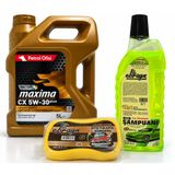 Petrol Ofisi Maxima Cx Dpf Partiküllü 5W-30 5 Litre + Oto Şampuan 1000 Ml + Yıkama Süngeri