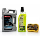 Petrol Ofisi Super Antifriz (Yeşil) 3Lt + Oto Şampuan 1000 Ml + Yıkama Süngeri