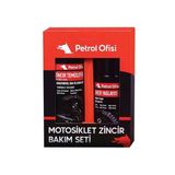 Petrol Ofisi Zincir Temizleyici + Zincir Yağlayıcı + Temizleme Fırçası
