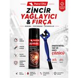 Petrol Ofisi Zincir Yağlayıcı Sprey + Çift Taraflı Motosiklet Bisiklet Zincir Fırçası - 1