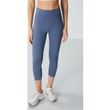 Petrol Yüksek Bel Slim Fit Dar Paça Kadın Kapri Tayt - 93097