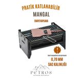 PETROS Katlanabilir Emaye Mangal Taşınabilir Portatif Pratik